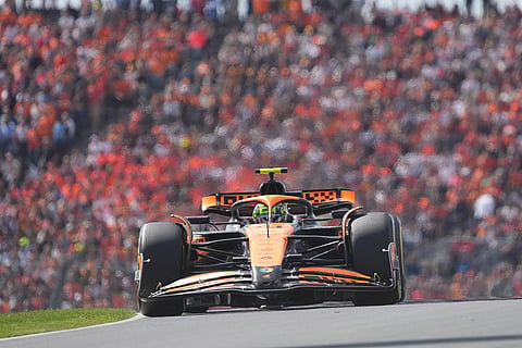 Dutch Grand Prix 2024: McLaren driver Lando Norris of Britain steers his car